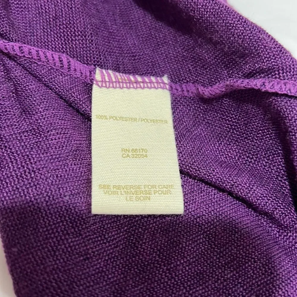 Free People Purple oversized short sleeve high low top size small